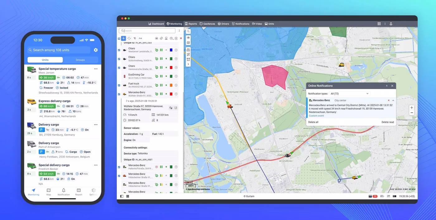 Wialon web i mobilna aplikacija za GPS nadzor vozila i plovila
