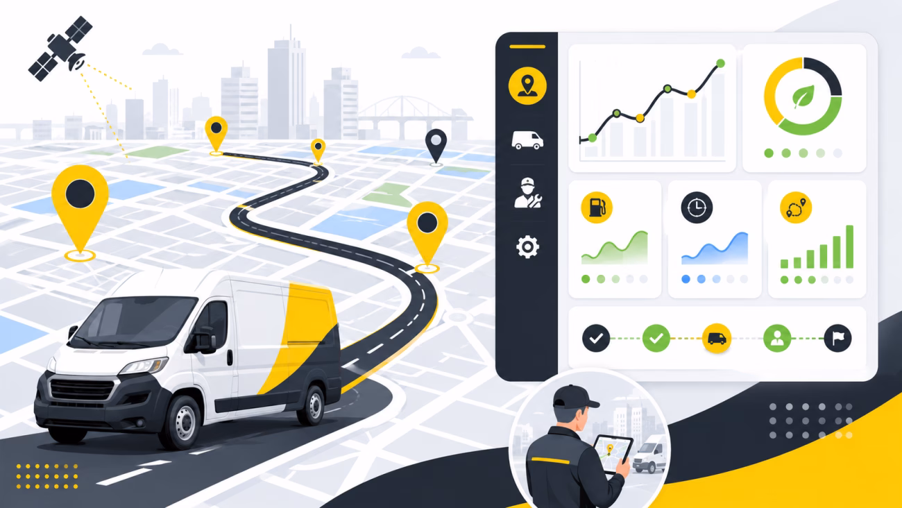 GPS nadzor dostavnih vozila i servisera s rutom, KPI pokazateljima i uštedom