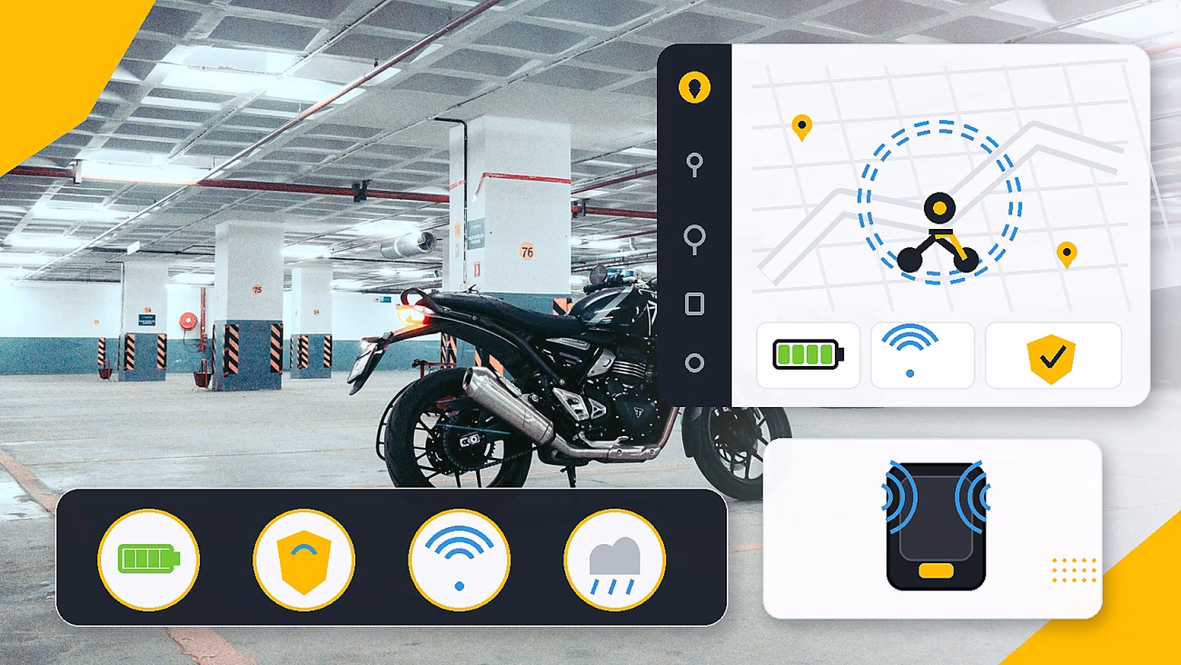 GPS za motocikl BeeGuard Moto Essential s Auto Geofence zaštitom, nadzorom akumulatora i IP69K kućištem