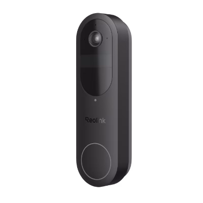 Crni Reolink Video Doorbell Battery s baterijskim napajanjem